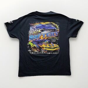 Vintage Y2K Raftery Motorsports Racing Shirt Mens XL Hot Rod Flame Graphic Tee
